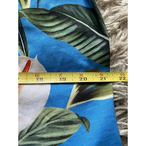 NWT FARM Rio Blue Anthurium Garden Organic Cotton Mini T-shirt Dress Medium - Picture 14 of 15
